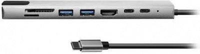 ������� Bion BXP-A-USBC-MULTI-01 USB-C - 2�USB-C/2�USB-A 3.0/HDMI/SD/TF/RJ-45 100 ��/�, 60W, ����� ������ 20 �� 