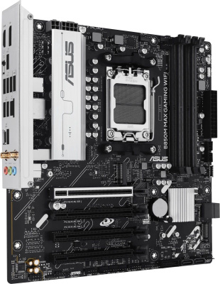 ����������� ����� Asus B850M MAX GAMING WIFI SocketAM5 AMD B850, mATX, Ret