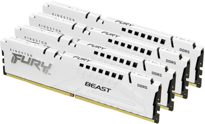 ������ ����������� Kingston 64GB 6000MT/s DDR5 CL40 DIMM (Kit of 4) FURY Beast White XMP
