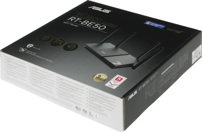 Wi-Fi ������ ASUS RT-BE50, Wi-Fi 7, BE3600, 2.4/5���, 3 LAN, ������ (90IG09U0-MO3S00)