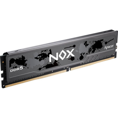 Apacer  DDR5  16GB  5200MHz DIMM NOX Black Gaming Memory (PC5-41600) CL40 1.25V (Retail) 2048*8  Heat Sink (Retail) 3 years (AH5U16G52C522MBAA-1)
