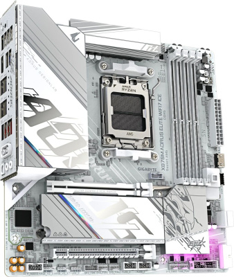 ����������� ����� Gigabyte X870M AORUS ELITE WIFI7 ICE, AM5, AMD X870, mATX, Ret