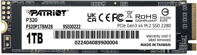 ���������� SSD Patriot PCIe 3.0 x4 1TB P320P1TBM28 P320 M.2 2280