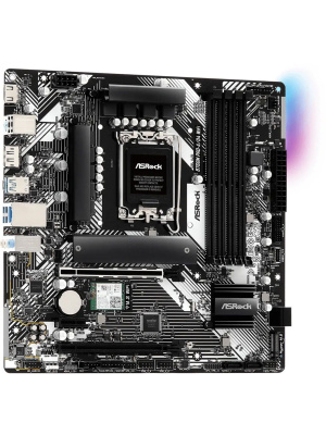 ����������� ����� ASROCK B760M PRO-A/D4 WIFI, LGA1700, B760, 4*DDR4,  4*SATA, 2*M.2, 3*USB 3.2, 2*USB 2.0, Type-C, 2*PCIx16, 1*PCIx1, 1*M.2 (Key E), HDMI+DP, mATX