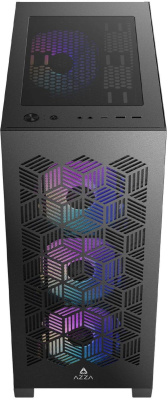 ������ Azza Aerohex Black, ��� ��, Midi-Tower, ������ (CSAZ-203A03)