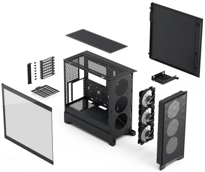 ������ �� Fractal Design Pop 2 Air Black TG RGB, ��� ��, ������ (FD-C-POA2A-03)