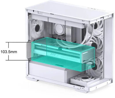 ������ JONSBO D300 White ��� ��, ������� ������ �� ����������� ������, mini-ITX, micro-ATX, �����