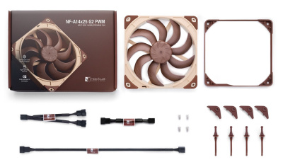 �e�������� ��� ������� Noctua NF-A14x25 G2 PWM (NF-A14x25 G2 PWM) - 140mm, 1500 ��/���, 24.8 ��, 4-pin PWM