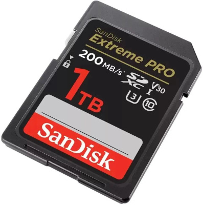 ����� ������ SanDisk Extreme Pro SD UHS I 1TB Card for 4K Video for DSLR and Mirrorless Cameras 200MB/s Read & 140MB/s Write