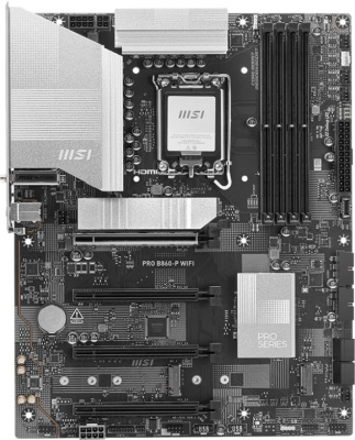 ����������� ����� MSI PRO B860-P WIFI, Socket-1851, Intel B860, ATX, Ret