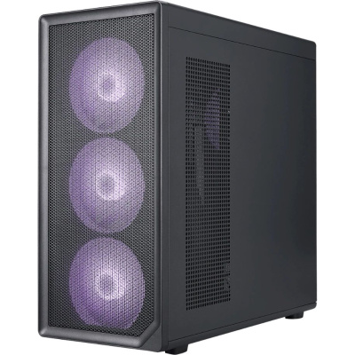 ������ 1STPLAYER AU8 ARGB Black / E-ATX / 4x140mm ARGB fans / AU8-BK-4FE7-14