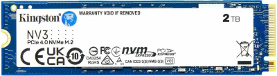 ���������� Kingston SSD NV3, 2000GB, M.2(22x80mm), NVMe, PCIe 4.0 x4, 3D TLC SNV3S/2000G