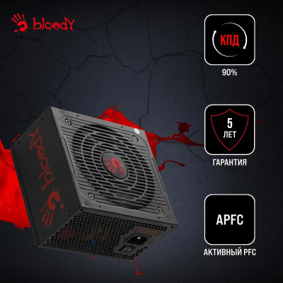 ���� ������� Bloody ATX 850W BD-PS850G 80+ gold (20+4pin) APFC 120mm fan 12xSATA Cab Manag RTL