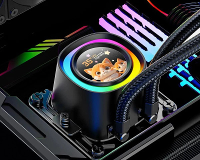 ������� �������� ���������� ID-Cooling FX360 LCD, LCD, 4-pin, ARGB, 120��, ������, retail