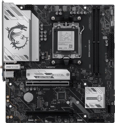 ����������� ����� MSI B850M GAMING WIFI, Socket AM5, AMD B850, mATX, Ret