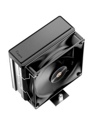 ����� Ocypus Delta A40 Elite BK (220W, 4-pin PWM, 156.7mm, Al/Cu, 4x6mm, 1x120mm, 73CFM, 29dBA, 2000RPM, S: 1851/1700/1200/115X, AM5/AM4, black)