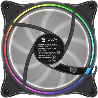 ���������� ��� ������� Bloody CF-15 ARGB 120�120x25 ������ 4-pin 30�� (CF-15-ARGB120-BK) Ret