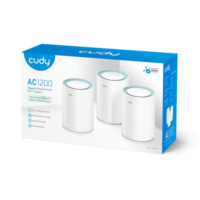 ��������� Mesh ������ CUDY M1300, Wi-Fi 5, AC1200, �����, 3 ��. � ���������