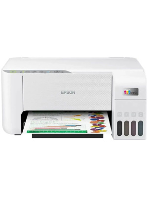 ��� �������� Epson EcoTank L3256 white (A4, �������/������/�����, 5760x1440dpi, 33��/15��. ppm, ����, Ink103, WiFi, USB) (C11CJ67421)