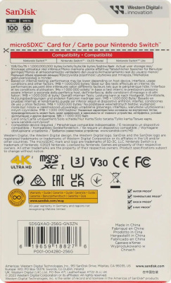 ����� ������ SanDisk microSDXC UHS-I card for Nintendo Switch 256GB. ����: ������