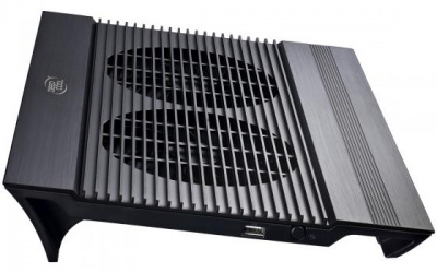 ��������� ��� �������� 17" Deepcool N8 BLACK 380x278x55mm 2xUSB 1244g 25dB ������