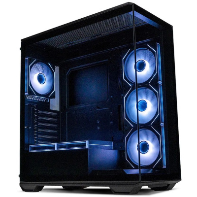 ������ XASTRA Q600 6ARGB-C10 Black ATX/Aquarium/Screewless/6x120mm ARGB PWM FM fans/Argb+PWM HUB 10port/ Q600-6FM12A-C10