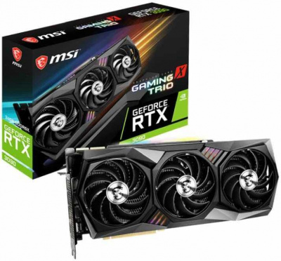  MSI PCI-E 4.0 RTX 3090 GAMING X TRIO 24G NVIDIA GeForce RTX 3090 24576Mb 384 GDDR6X 1815/20000/HDMIx1/DPx3/HDCP Ret