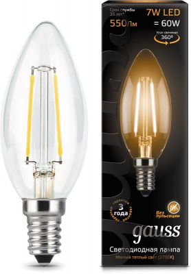   Gauss LED Filament Candle E14 7W 2700