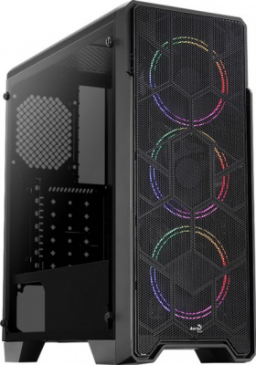 ������ AeroCool Ore Saturn FRGB-G-BK-v1 (EN54179) ATX, Midi-Tower, ��� ��, � �����, ���������, 2xUSB 2.0, USB 3.0, Audio