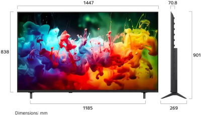 ��������� 65'' LG 65QNED70B6C.ARUG QNED, 4K Ultra HD, ����� ��, WebOS, ������ �����