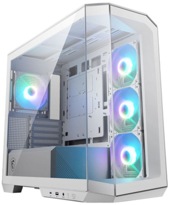 ������ MAG Pano M100R PZ White , Micro-ATX, 1xUSB 3.2 Gen 1, 1xUSB 3.2 Gen2 Type-C, 4x120mm ARGB Fan, ARGB+PWM Control Board, TG, WHITE