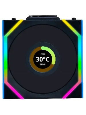 �������� ������������ (3��.) Lian Li UNI FAN SL WIRELESS LCD 120 / 12SLLCD1W3B BLACK / 120x124,5x28�� (1.6� LCD �������, PWM, ARGB, 1900 ��/��� (Max.), 29.5dBa) / G99.12SLLCD1W3B.R0
