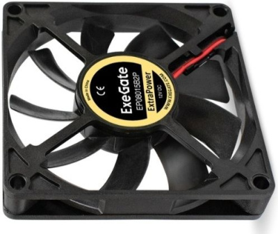 Exegate EX295237RUS ���������� 12� DC ExeGate ExtraPower EP08015B2P (80x80x15 ��, 2-Ball (������� ���������������), 2pin, 2600RPM, 26dBA)